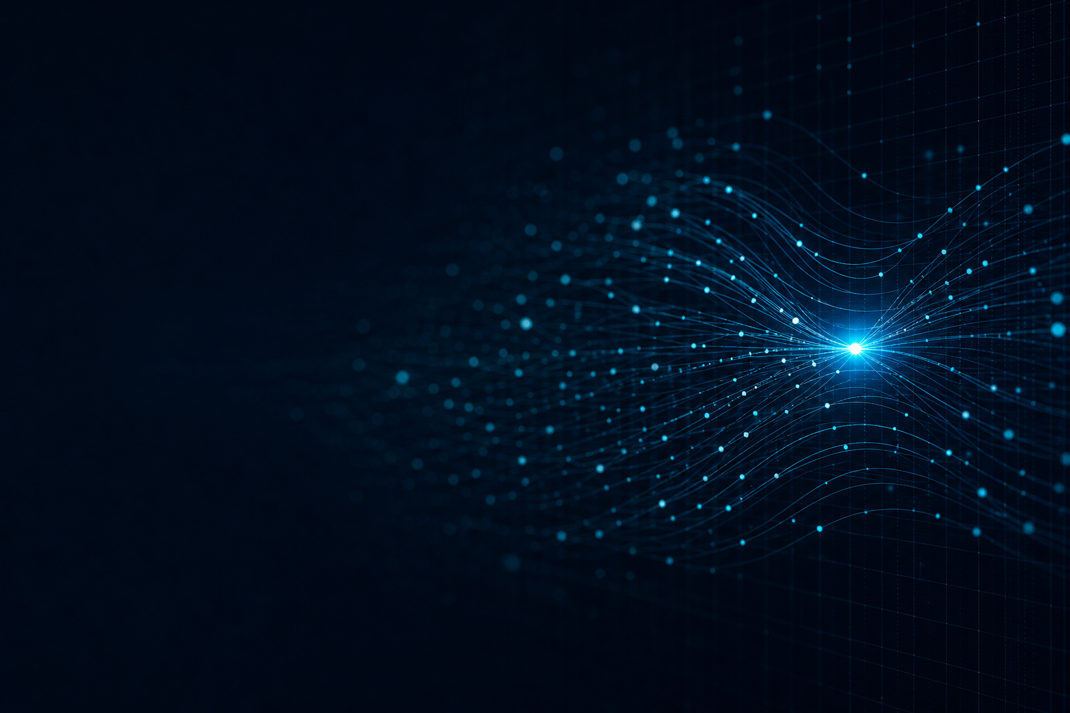 Clinical control-room scene visualizing a single signal being flagged out of a data stream